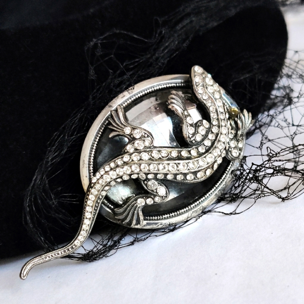 Designer Ermani Bulatti Gecko Salamander Lizzard Pin Brooch